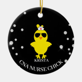 Persoonlijke CNA Zurse Sunshade Glitter Chick Keramisch Ornament