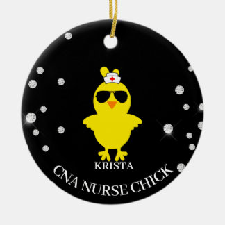 Persoonlijke CNA Zurse Sunshade Glitter Chick Keramisch Ornament