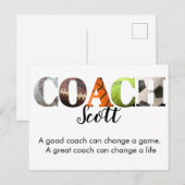 Persoonlijke coachingspelers briefkaart (Voorkant / Achterkant)