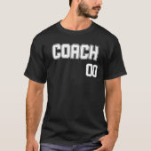Persoonlijke Coach's naam en nummer Jersey Style T-shirt (Voorkant)