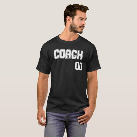 Persoonlijke Coach's naam en nummer Jersey Style T-shirt (Voorkant volledig)
