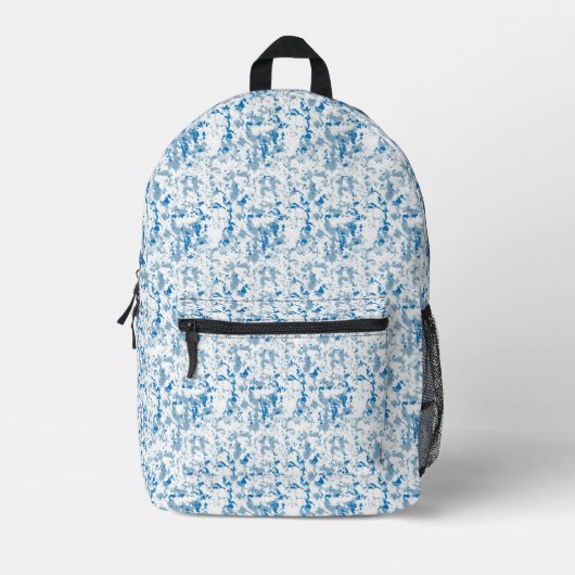 Persoonlijke Coastale Blauwe Rugzak met Naam (Voorkant)