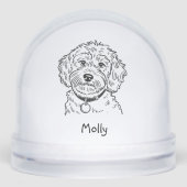 Persoonlijke Cockapoo-hond Kerstmis Sneeuwbol (Voorkant)