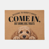 Persoonlijke Cockapoo-hondensnacks Welkom deurmat (Voorkant)