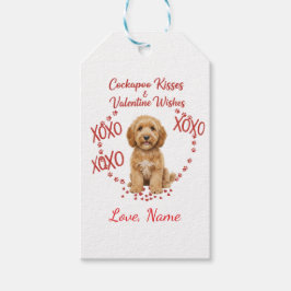 Persoonlijke Cockapoo Kusjes Valentijnswensen Cadeaulabel