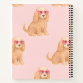 Persoonlijke Cocker Spaniel Hond met Bril Notitieboek (Achterkant)