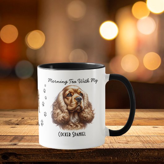Persoonlijke Cocker Spaniel poten bruin Mok