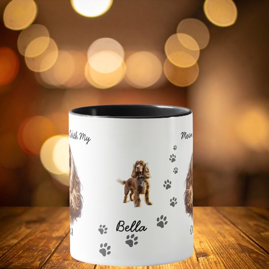 Persoonlijke Cocker Spaniel poten bruin Mok