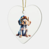 Persoonlijke Cocker Spaniel Puppy Keramisch Ornament (Links)