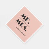 Persoonlijke cocktail servetten voor Mr en Mrs (Hoek)