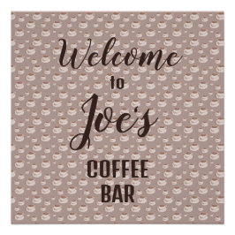 Persoonlijke Coffee Bar Station Koffie Poster