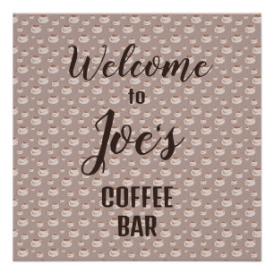 Persoonlijke Coffee Bar Station Koffie Poster