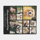 Persoonlijke collage met 10 foto's fleece deken (Voorkant (Horizontaal))