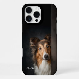 Persoonlijke Collie-hondportret iPhone 16 Pro Max Hoesje