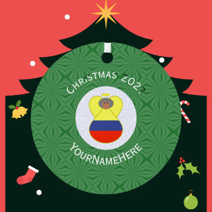 Persoonlijke Colombiaanse Engel Abuela Kerst  Metalen Ornament