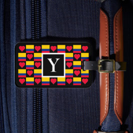 Persoonlijke Colombiaanse Vlag Aangepaste Letter C Bagagelabel