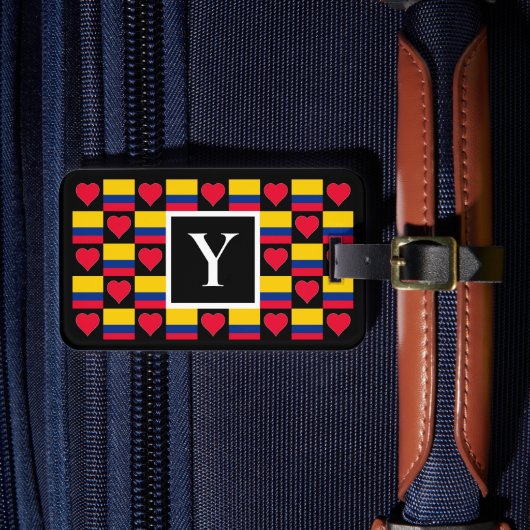 Persoonlijke Colombiaanse Vlag Aangepaste Letter C Bagagelabel (Voorkant Insitu 4)