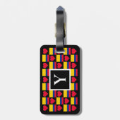 Persoonlijke Colombiaanse Vlag Aangepaste Letter C Bagagelabel (Achterkant verticaal)