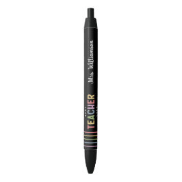 Persoonlijke Colorful Best Teacher Appreciation Zwarte Inkt Pen