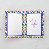 Persoonlijke Colorful Happy Birthday Kaart (Binnen)