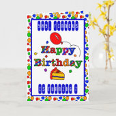 Persoonlijke Colorful Happy Birthday Kaart (Gele Bloem)