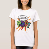 Persoonlijke Comic Book Pop Art Altijd Paraat! T-shirt (Voorkant)