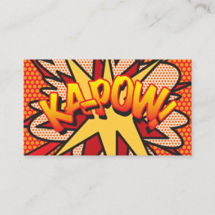 Persoonlijke Comic Book Pop Art KA-POW! Visitekaartje