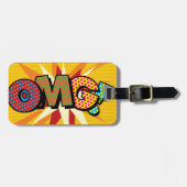 Persoonlijke Comic Book Pop Art OMG! Bagagelabel (Voorkant horizontaal)