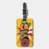 Persoonlijke Comic Book Pop Art OMG! Bagagelabel (Voorkant verticaal)