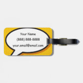 Persoonlijke Comic Book Pop Art OMG! Bagagelabel (Achterkant horizontaal)