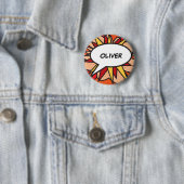 Persoonlijke Comic Book Pop Art-spreekwolk Ronde Button 5,7 Cm (In situ)