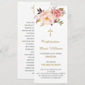 Persoonlijke Communiebevestiging Gebedskaart Menu (Voorkant / Achterkant)