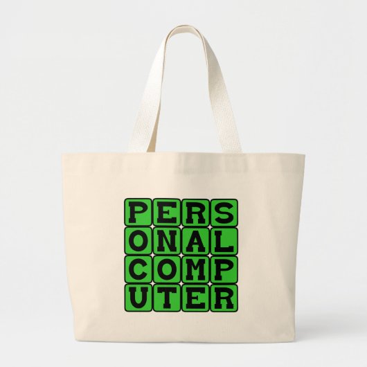 Persoonlijke Computer, Computerapparaat Grote Tote Bag (Voorkant)