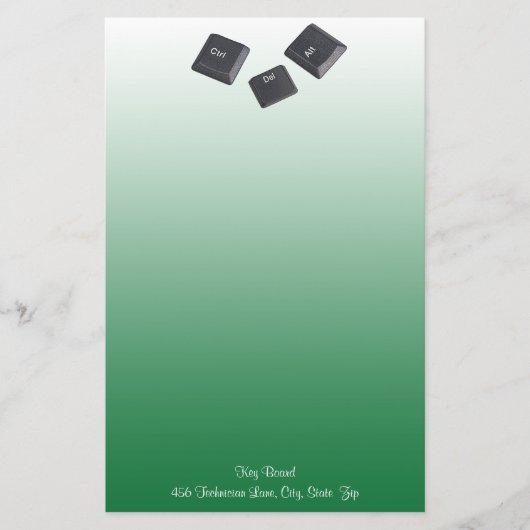 Persoonlijke computersleutels opnieuw opstarten bo briefpapier (Voorkant)