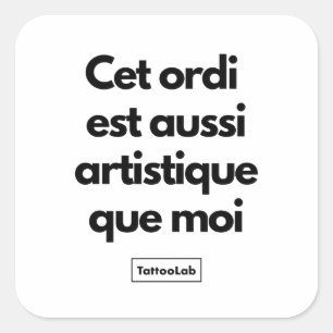 Persoonlijke computersticker vierkante sticker