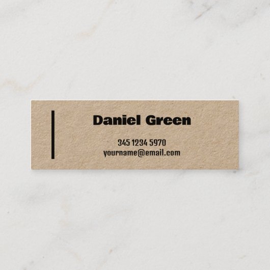 Persoonlijke conciërge Kraft Mini Visitekaartje (Achterkant)