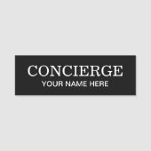 Persoonlijke concierge naamspeld met speld naamplaatje (Voorkant)
