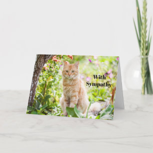 Persoonlijke condoleancekaart voor katten Herdenki Kaart