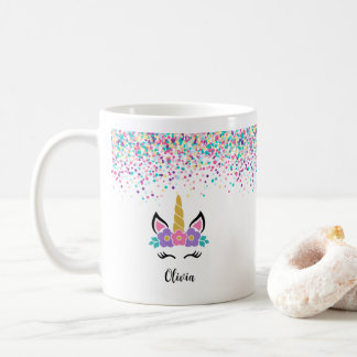 Persoonlijke Confetti Eenhoorn Mok – Stippenmok