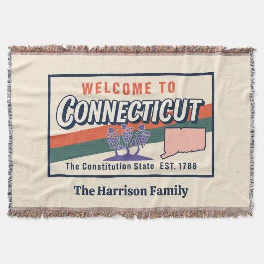 Persoonlijke Connecticut Worpdeken Deken (Voorkant)