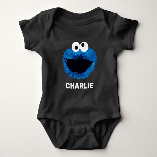 Persoonlijke Cookie Monster | Watercolor Trend Romper (Voorkant)