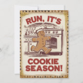 Persoonlijke Cookie Seizoen Grappige Vintage Feestdagenkaart (Voorkant)