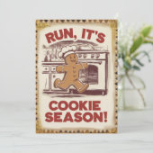 Persoonlijke Cookie Seizoen Grappige Vintage Feestdagenkaart (Staand voorkant)