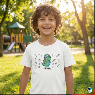 Persoonlijke Coole Dinosaur Monster Terug naar Sch T-shirt
