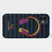 persoonlijke coole dj-hoofdtelefoon Case-Mate iPhone case (Achterkant (horizontaal))