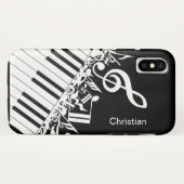 Persoonlijke coole muzieknotities en pianoketoetse Case-Mate iPhone case (Achterkant (horizontaal))