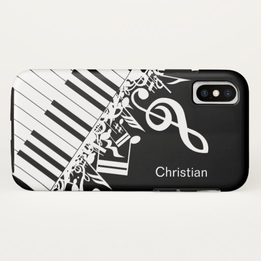 Persoonlijke coole muzieknotities en pianoketoetse Case-Mate iPhone case (Achterkant (horizontaal))