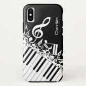 Persoonlijke coole muzieknotities en pianoketoetse Case-Mate iPhone case (Achterkant)