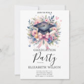 Persoonlijke Coquette Afstudeerfeest Uitnodiging (Voorkant)