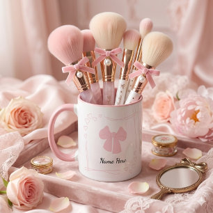 Persoonlijke Coquette Roze Strik Koffiemok Mok